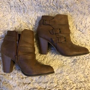 Brown ankle booties